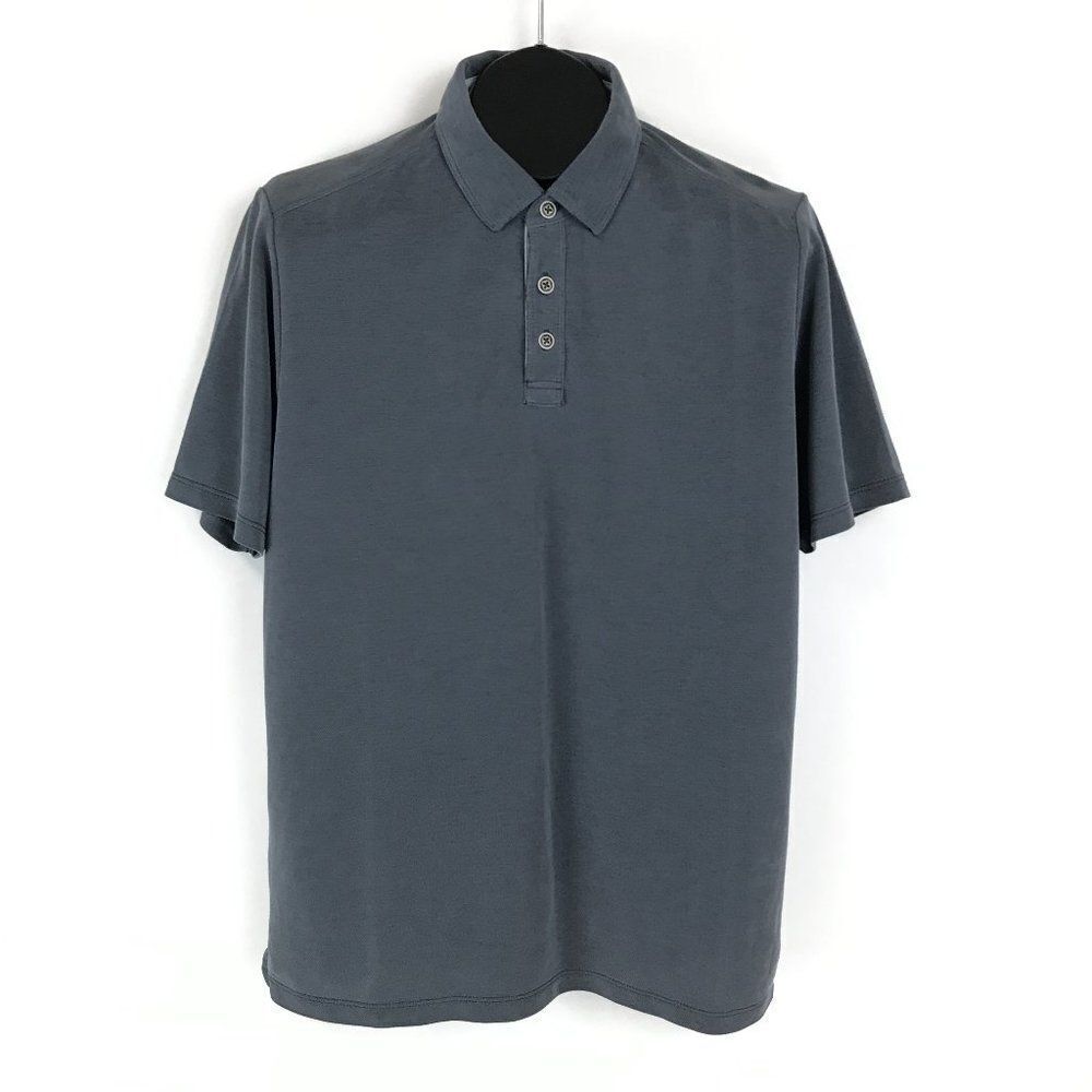 Tommy Bahama Polo Shirt Men's Medium Gray Short Sleeve Casual Knit